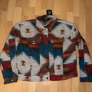 Aztec Print Jacket NWT